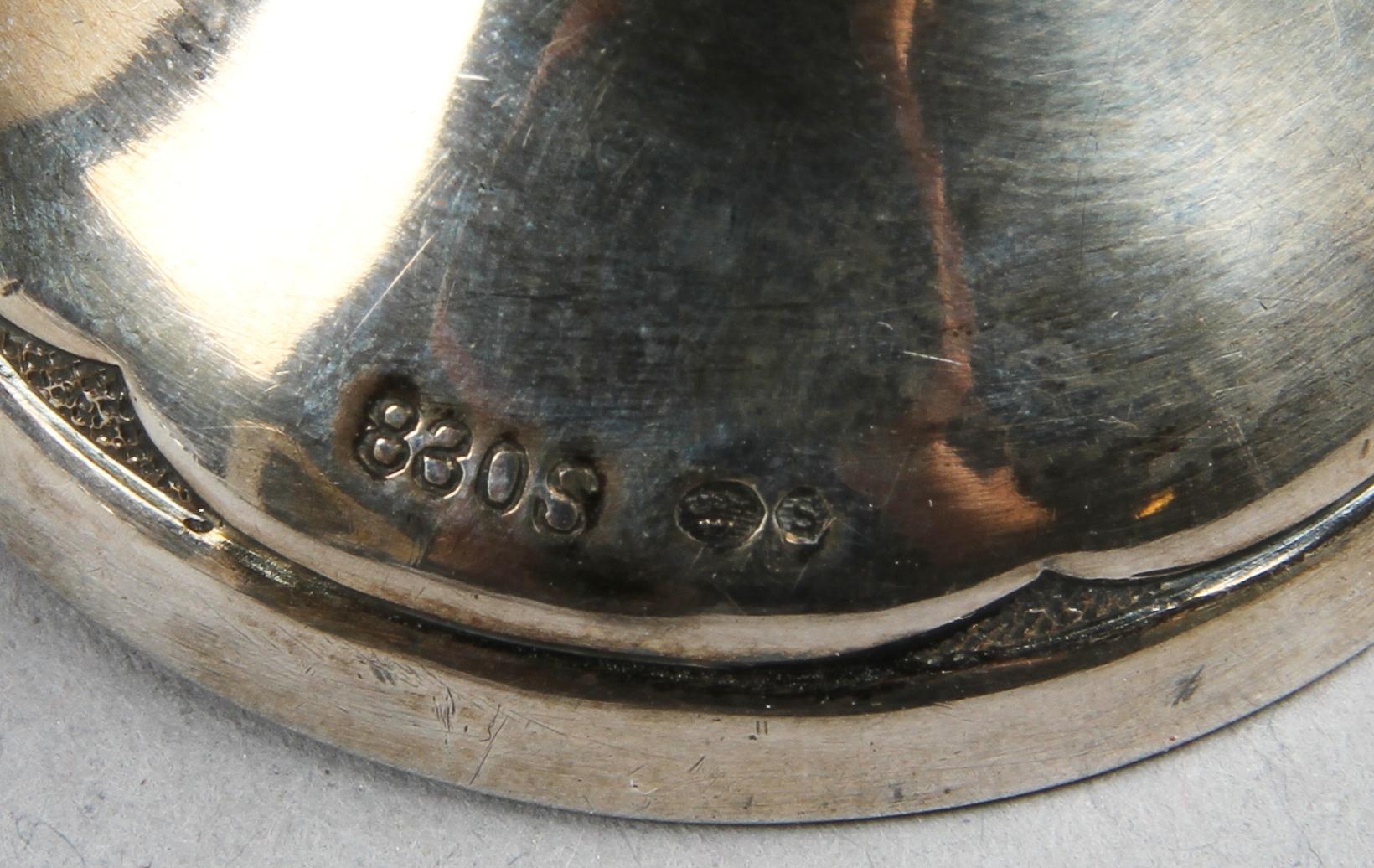 PARTI SILVER, 34 delar, bl a "Rosenholm" GAB samt CG Hallberg, 1900-tal. Tot ca 500 g.