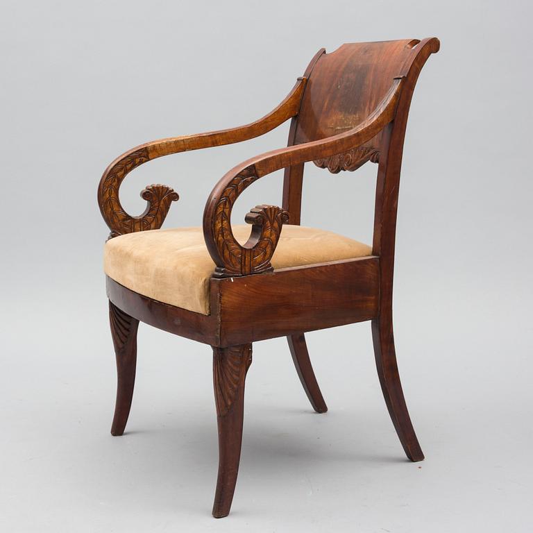 KARMSTOL, beidermeier, ca 1830-tal.