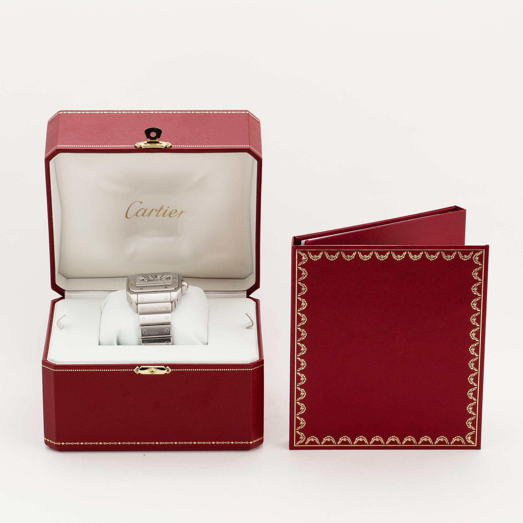 Cartier, Santos 100, wristwatch, 38 x 38 mm.