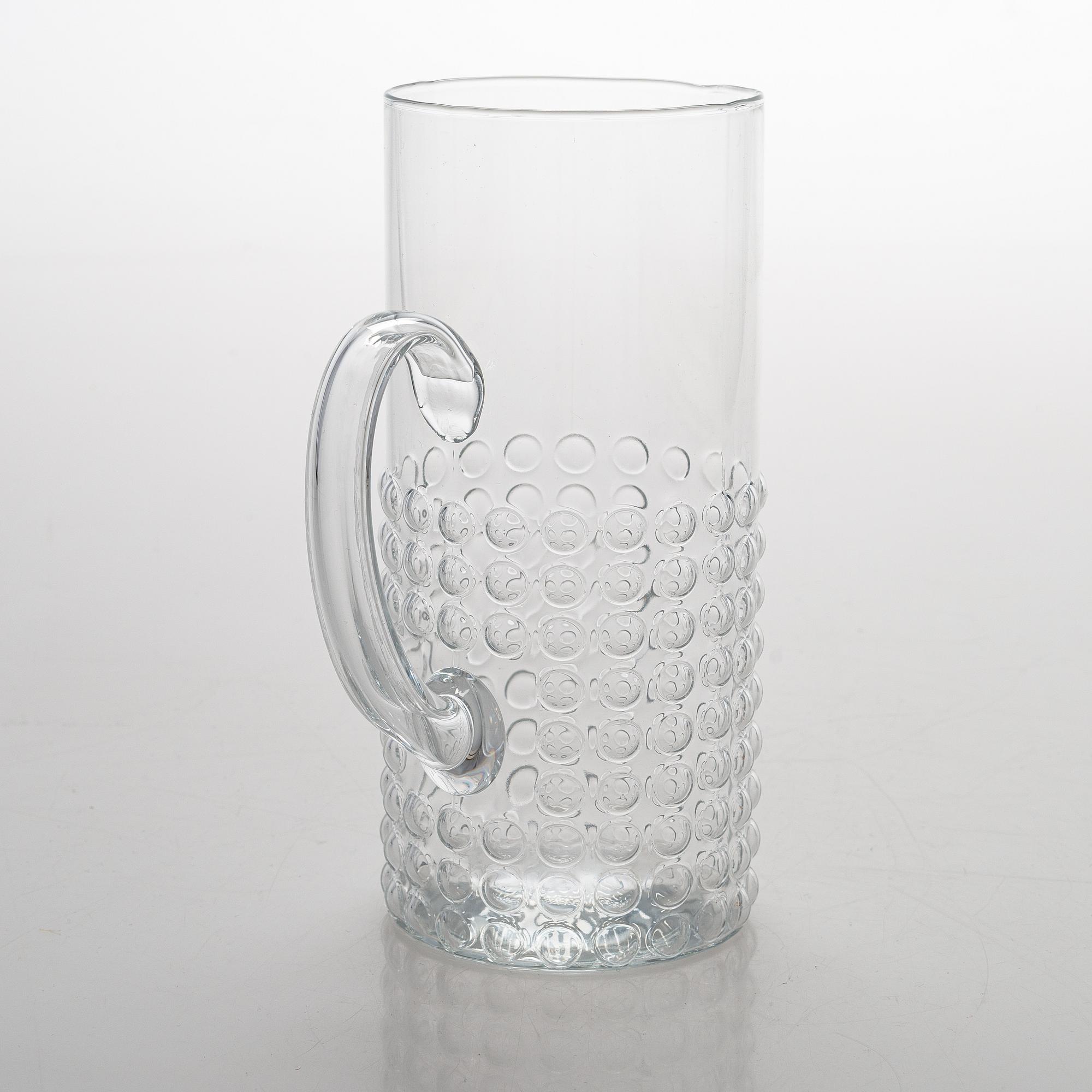 Nanny Still, A pticher and six drinking glasses "Grappo". Riihimäen Lasi OY.
