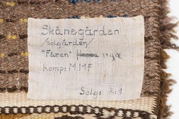 Märta Måås-Fjetterström, matta, "Fåren", rya, ca 208 x 114 cm, signerad MMF.