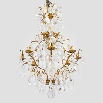 A baroque style chandelier, second half of the 20th century.