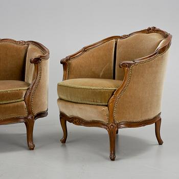 SOFFGRUPP, 3 delar, Nyrokoko, 1800/1900.