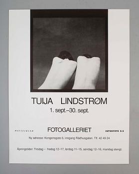 TUIJA LINDSTRÖM, Utställningsaffischer 3 st, offset.