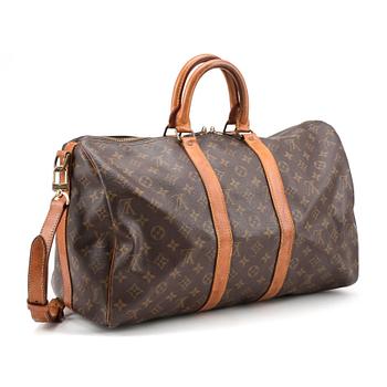 LOUIS VUITTON, a monogram canvas weekend bag, "Keepall 45".