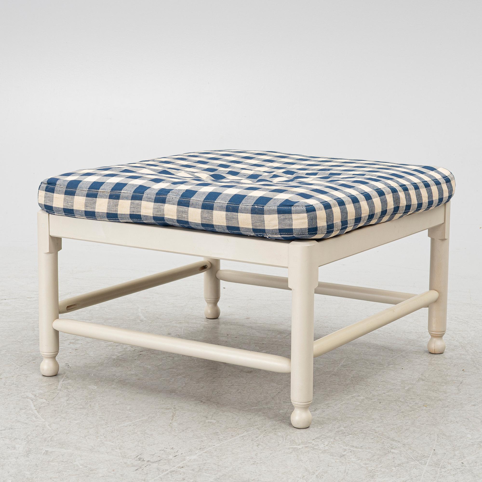 Footstool, "Medevi Brunn", from IKEA's 18th-century series, 1990s.