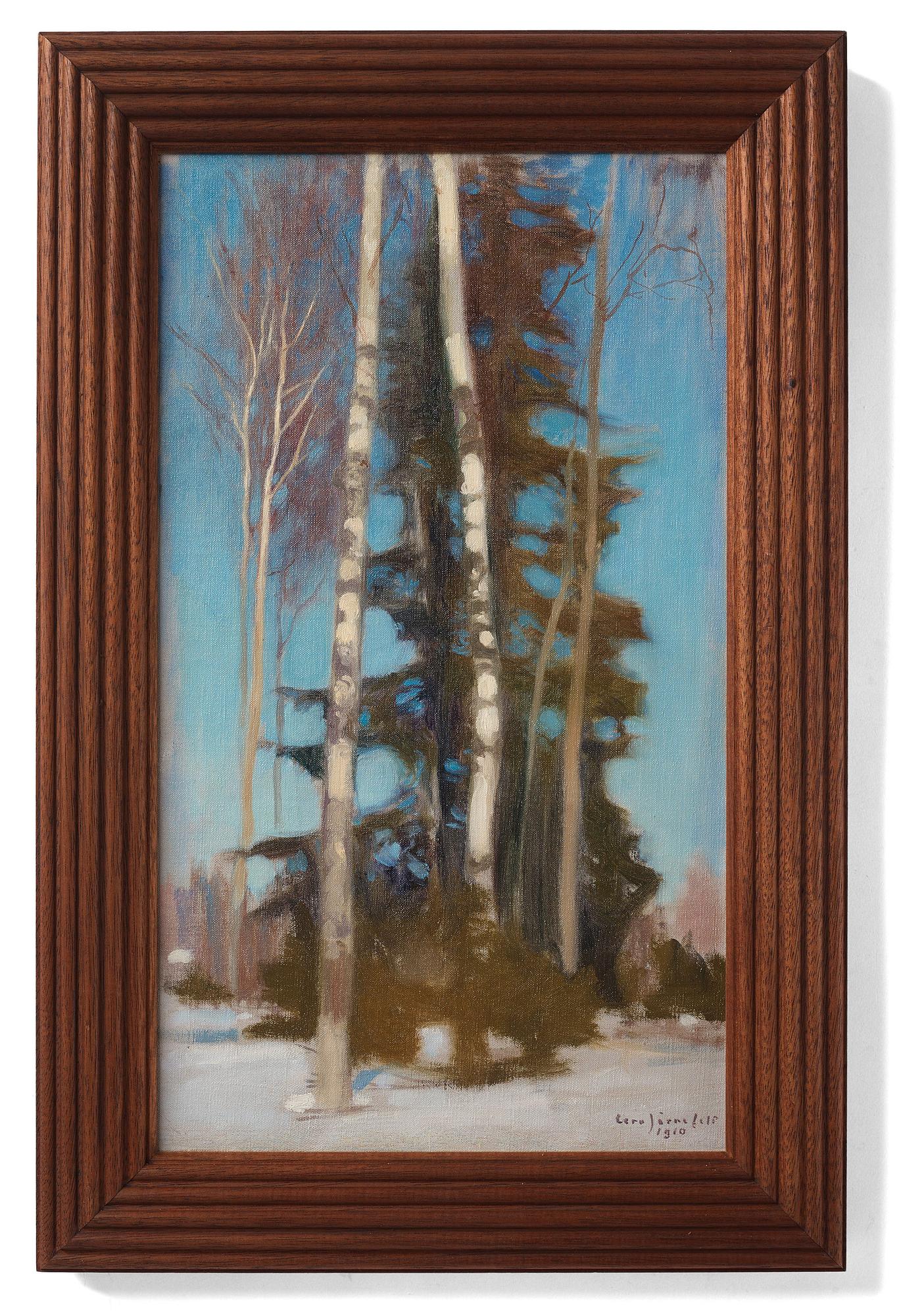 Eero Järnefelt, Vinterlandskap med björkar.