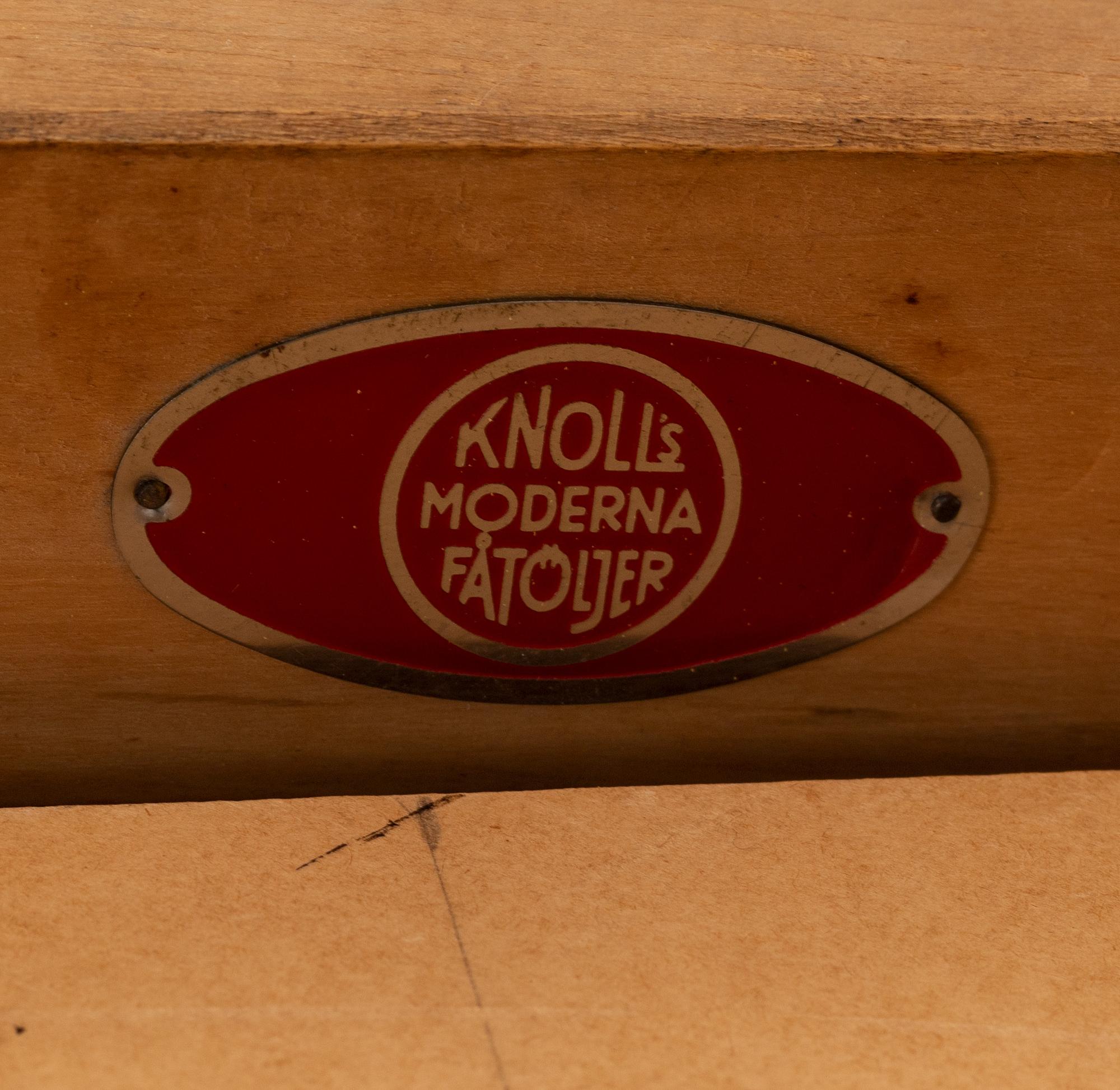 A birch rocking chair, Knoll, mid 20th century.