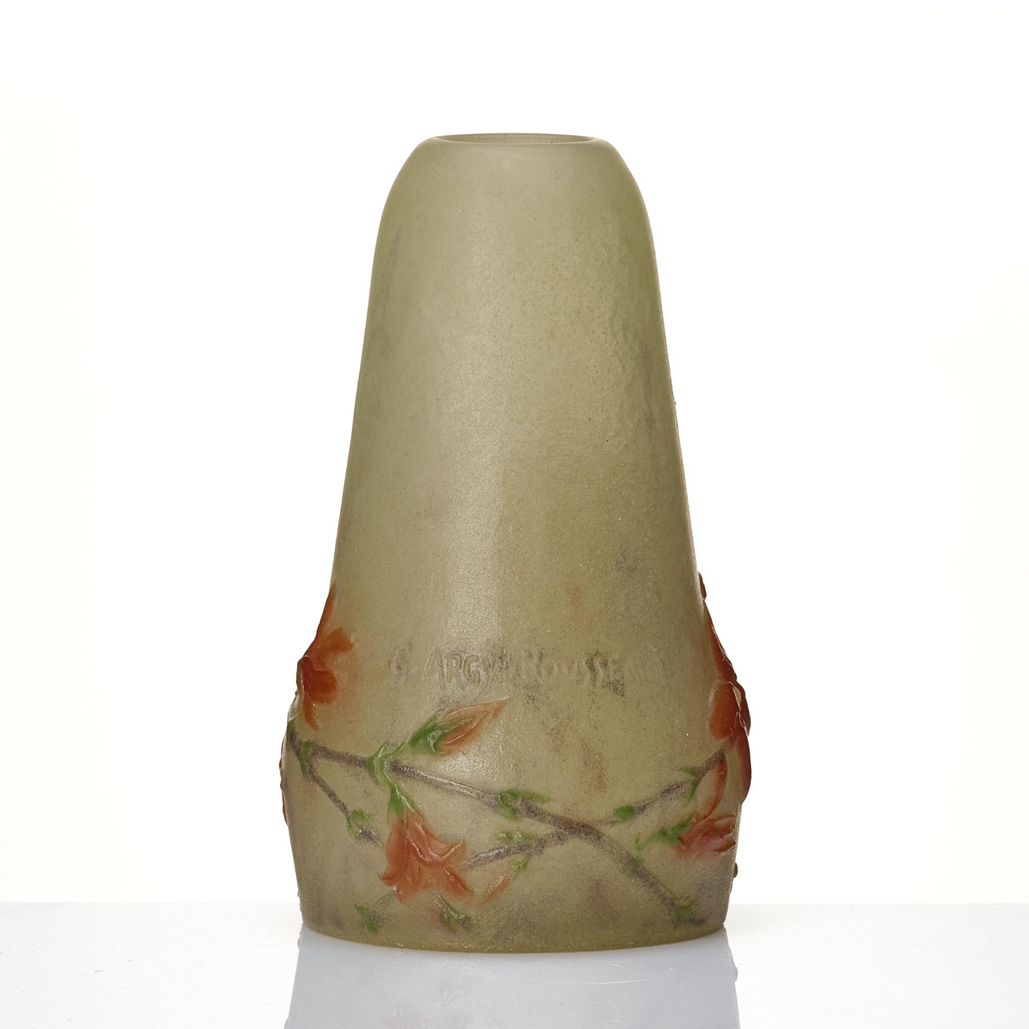 Gabriel Argy-Rousseau, a 'Fleurs jaunes'  pâte de verre vase, France 1920s.