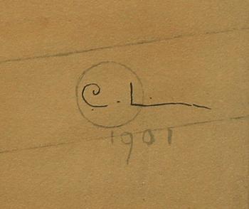 CARL LARSSON, efter, färglitografi, Idun, Stockholm, monogramssign o dat 1901 i trycket.