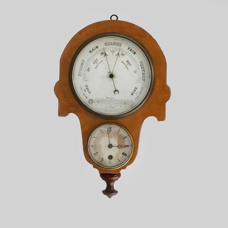 BAROMETER och KLOCKA, omkring sekelskiftet 1900.