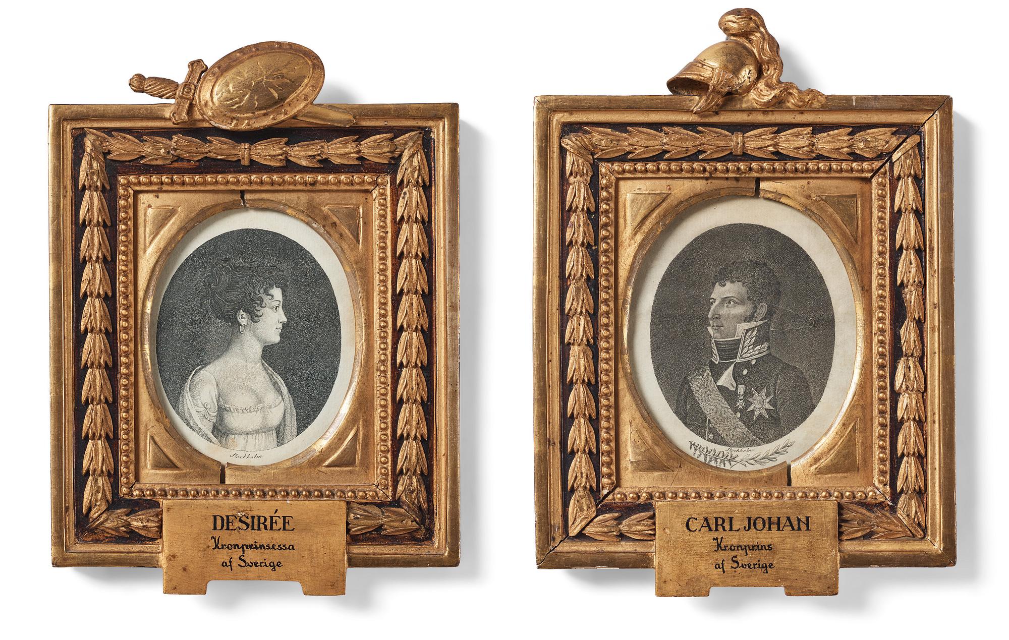 A pair of late Gustavian frames in the manner of Pehr Ljunga and EP Thoman around 1800.
