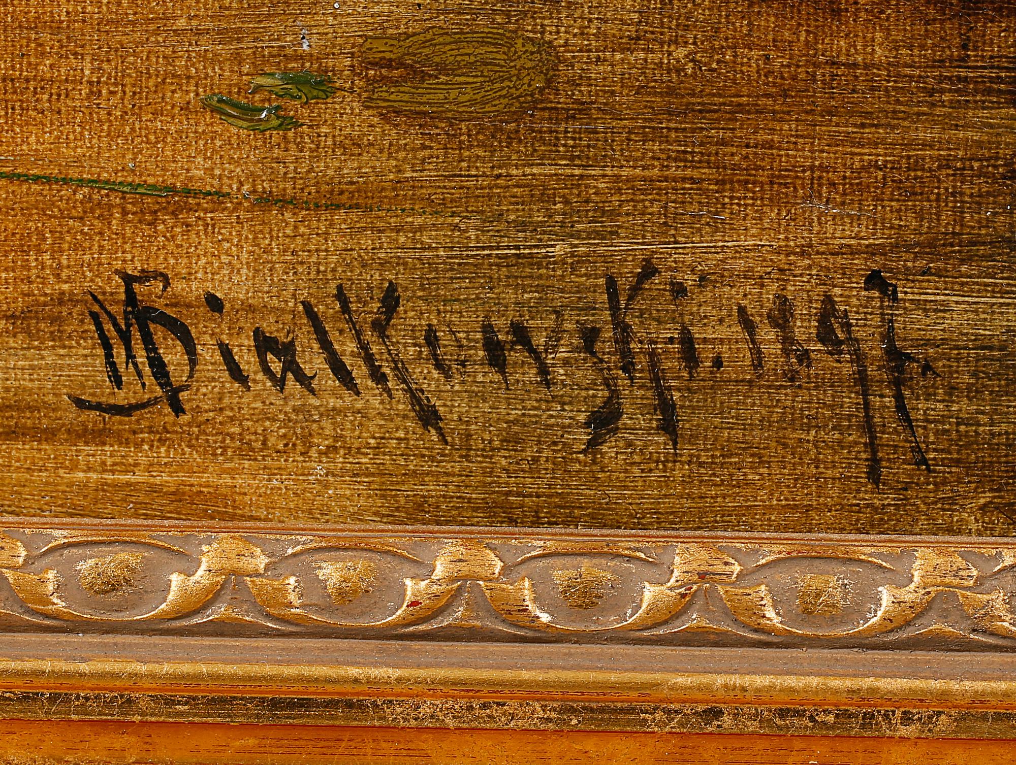 OKÄND KONSTNÄR, olja på duk, signerad N Bialkowski och daterad 1897.