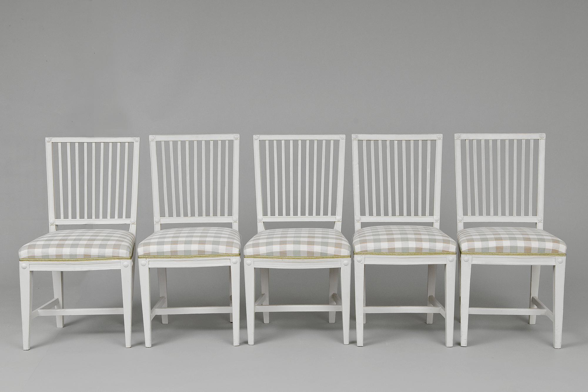 STOLAR 5 ST, sengustaviansk stil, 1800-tal.
