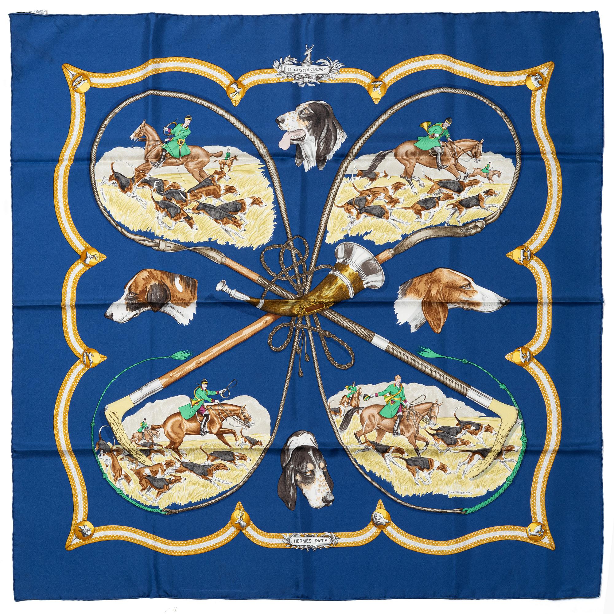 Hermès, scarf, "Le Laisser courre".