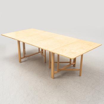 Bruno Mathsson, a 'Maria Flap' burr birch dining table, Dux.