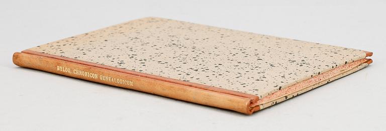 BOK, "Chronicon Genealogicum eller Underwisning på..." av bla Anna Fickesdotter Bylou, Stockholm 1718.