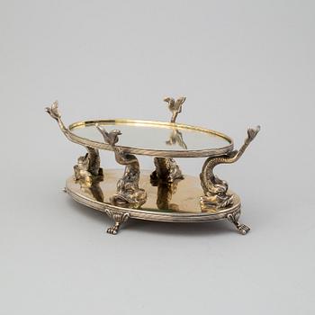 A silver plated table plateau, AG Dufva, Stockholm, circa 1900.