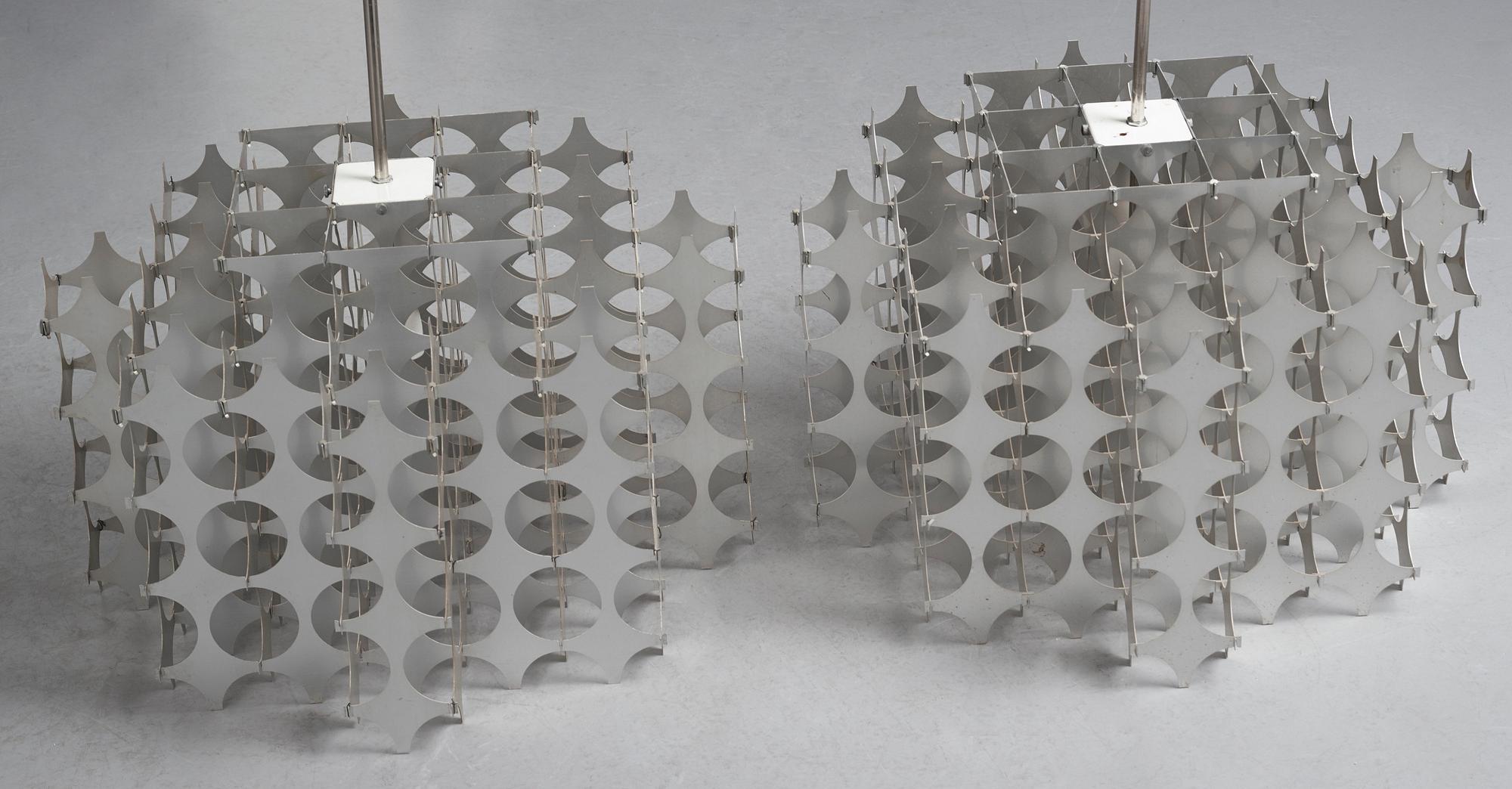 Mario Marenco, a pair of "Cynthia" ceiling lamps, for Artemide, Italy 1968.