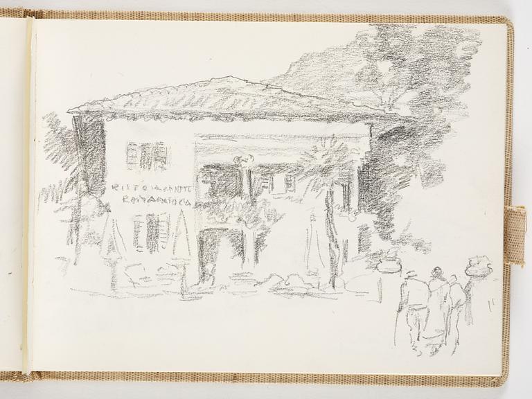 Lotte Laserstein, 4 skissböcker med blyertsteckningar.