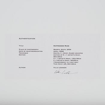 Ville Lenkkeri, 'Supressed Rage', 2004.
