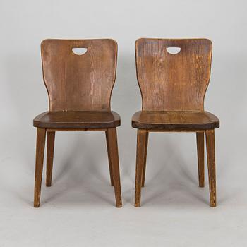 Werner West, a set of four 1930s 'Leo' chairs for Oy Stockmann Ab, Keravan puusepäntehdas, Finland.