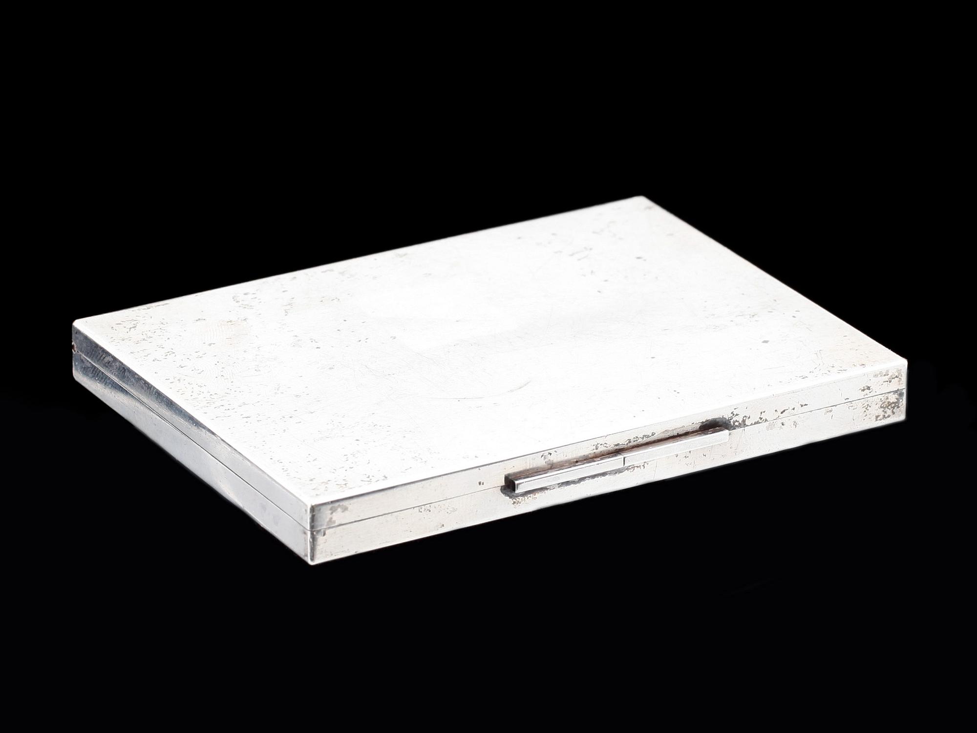 CIGARETTETUI, sterlingsilver, Wiwen Nilsson, Lund 1948. Vikt c:a 170 g.