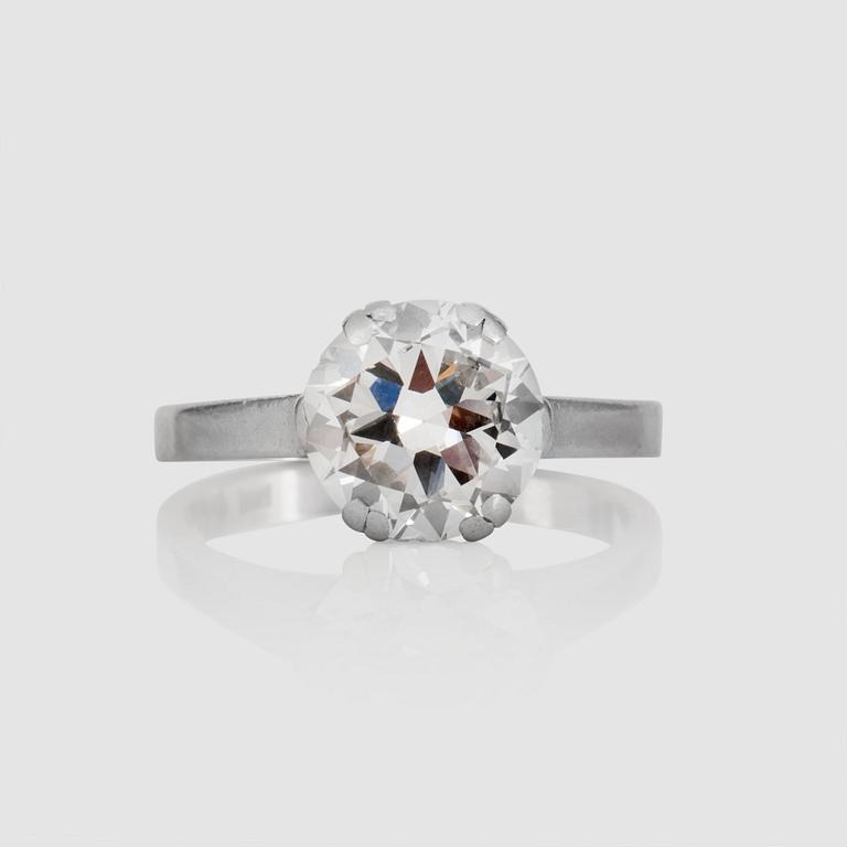 RING med äldre slipad diamant ca 2.60 ct. Kvalitet ca G-H/VS.
