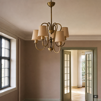 Swedish Modern, Ceiling lamp, 1940s.