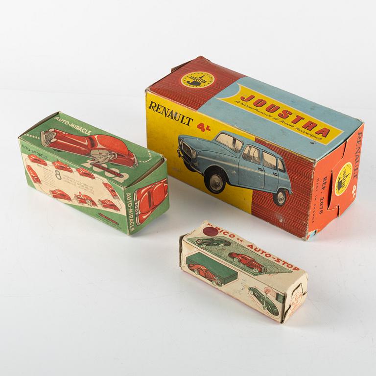 Joustra, including, 3 parts, "Renault 4L" "Auto-Miracle" and "Pico auto-stop", France, mid-20th century.