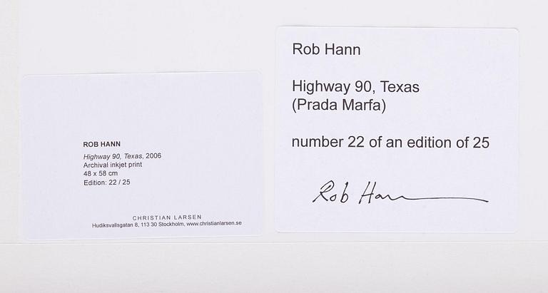 Rob Hann, "Highway 90, Texas (Prada Marfa)", 2013.
