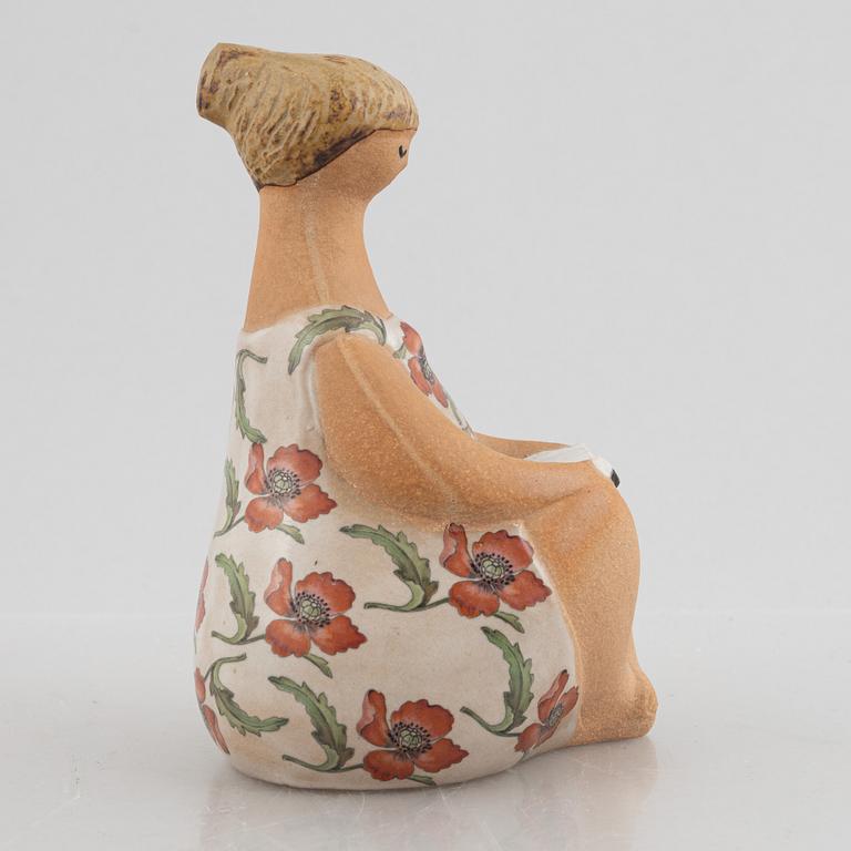 Lisa Larson, figurin, stengods, "Charlotta" ur serien "ABC-flickor", Gustavsberg.