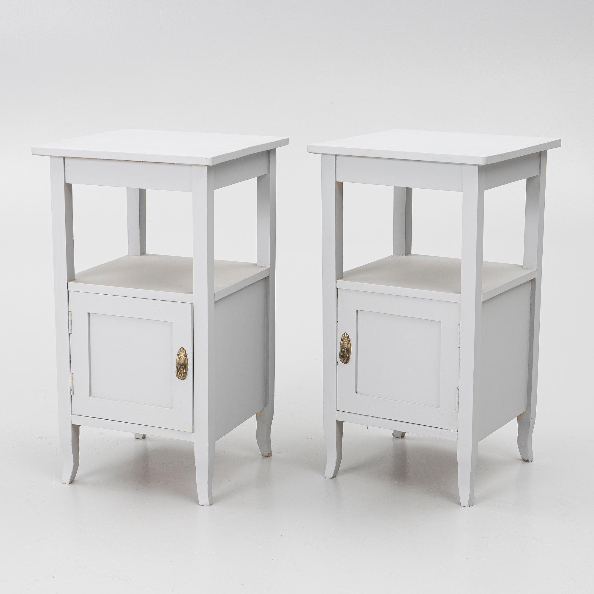 A pair of bedside tables, 20th century.