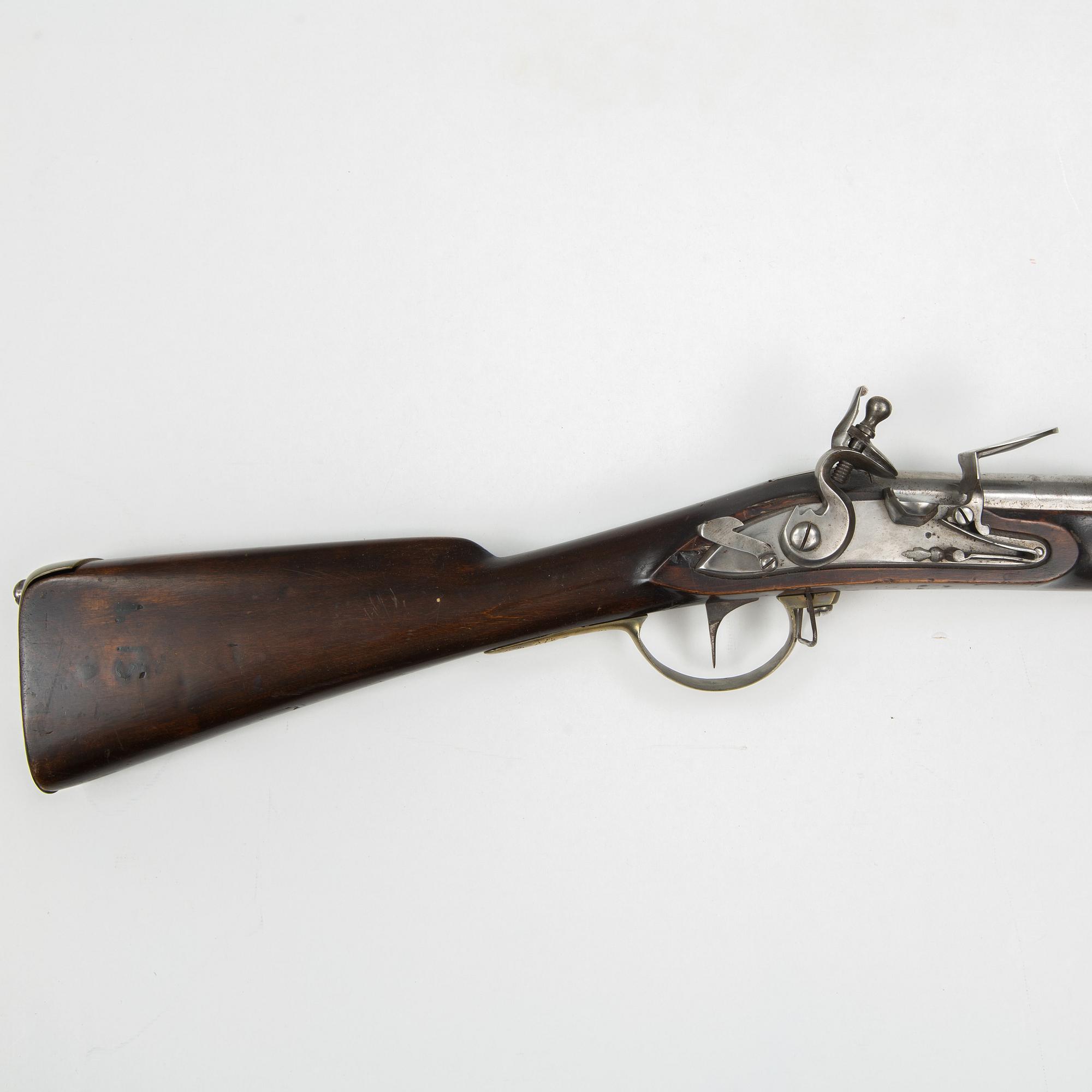 A Swedish flintlock gun 1805 pattern.