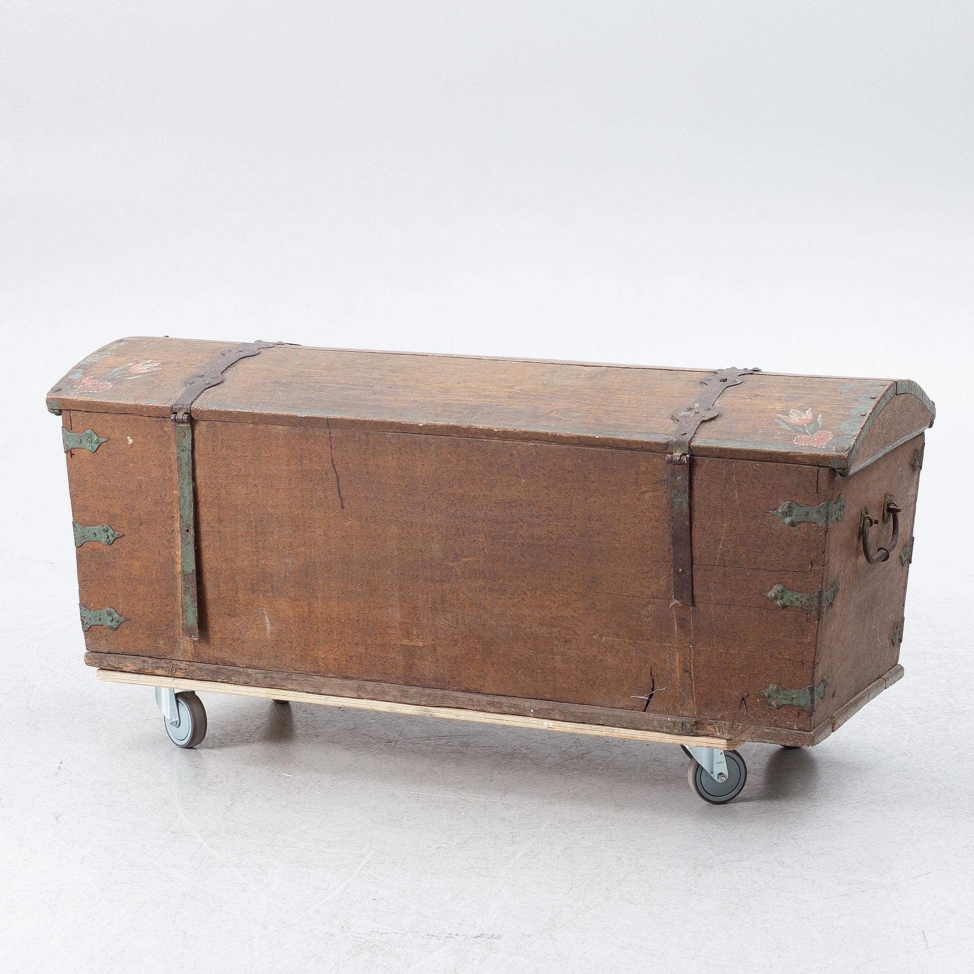 A swedish wooden chest, dated 1798.