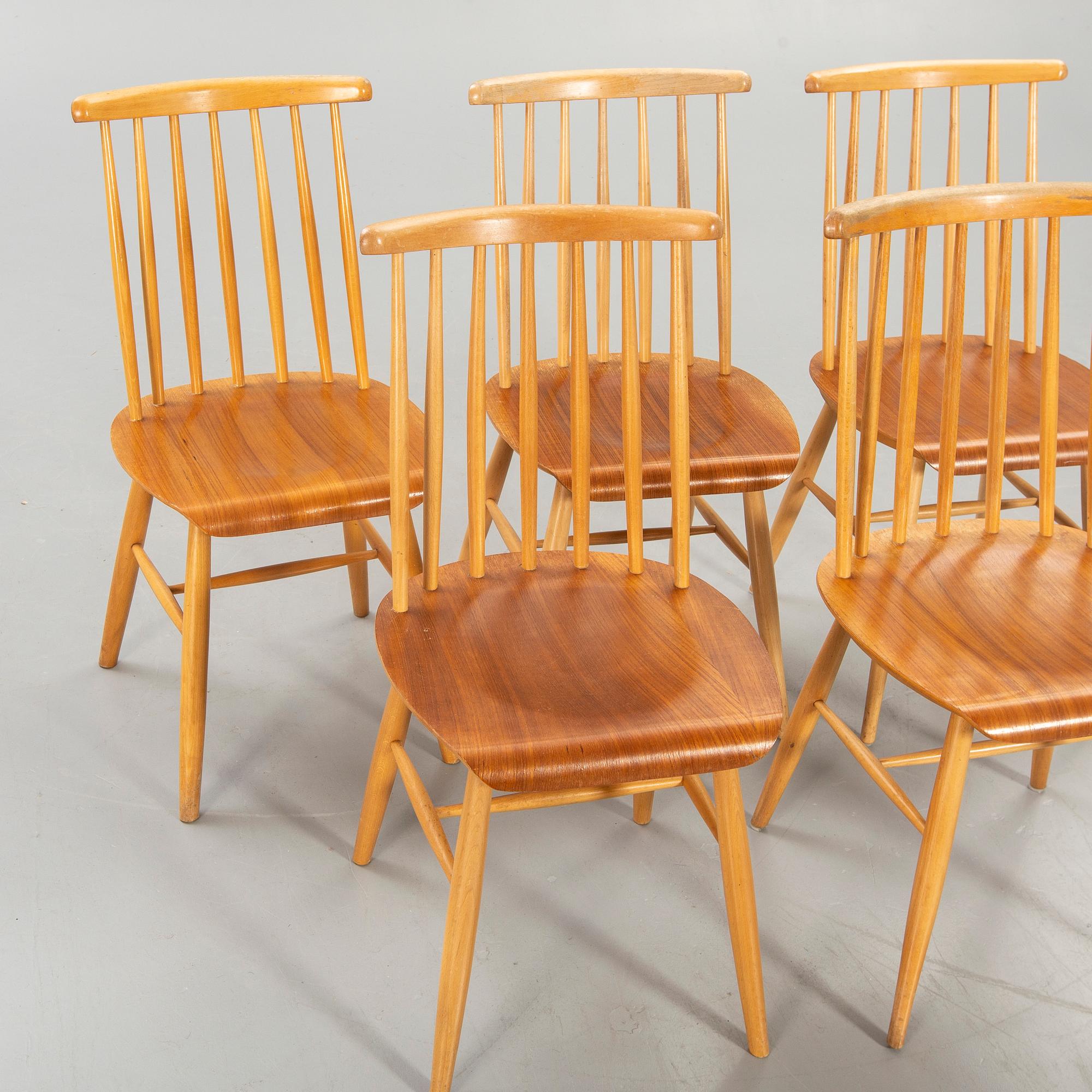 Chairs, 5 pcs, Nesto, Nässjö.