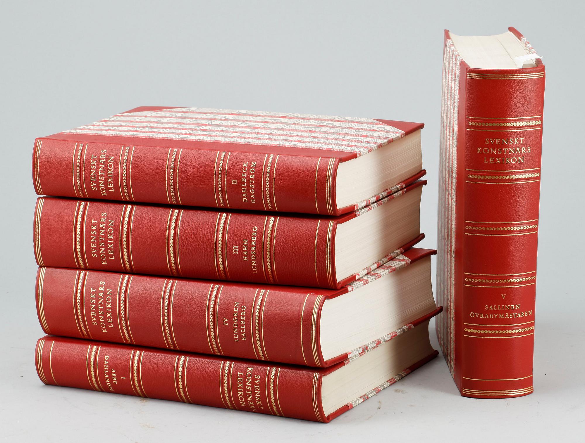 BOKVERK, volym I-V, "Svenskt Konstnärslexikon", Allhems Förlag, Malmö, 1952-67.