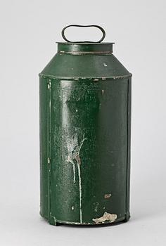 APOTEKSBURK, med lock, zink, "Tuber Jalapae". 1900-tal.