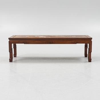 A hardwood table with inlay, China, first part of the 20th century.