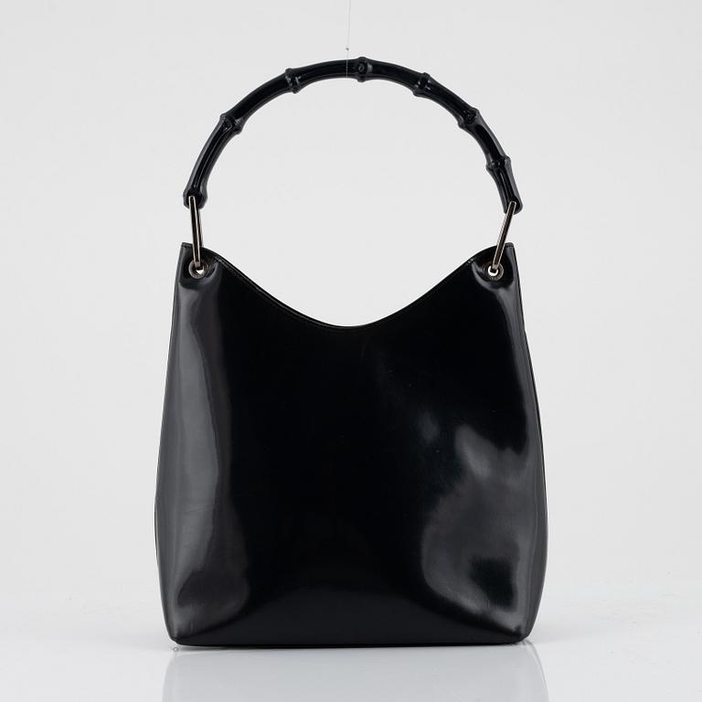 Gucci, a black, 'Bamboo' bag.