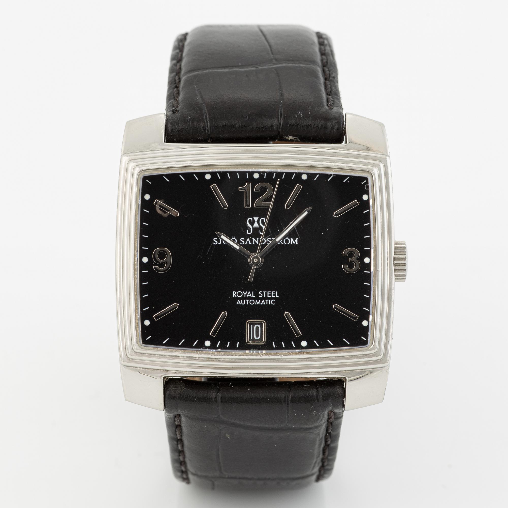 Sjöö Sandström, Royal Steel, Quattro, armbandsur, 40 x 33,5 (43,5) mm.