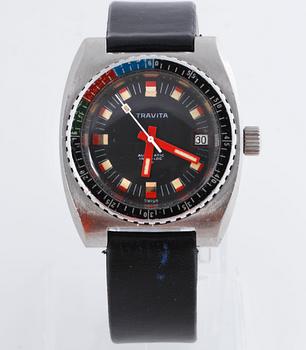 TRAVITA, armbandsur, 37 x 35 (43) mm.