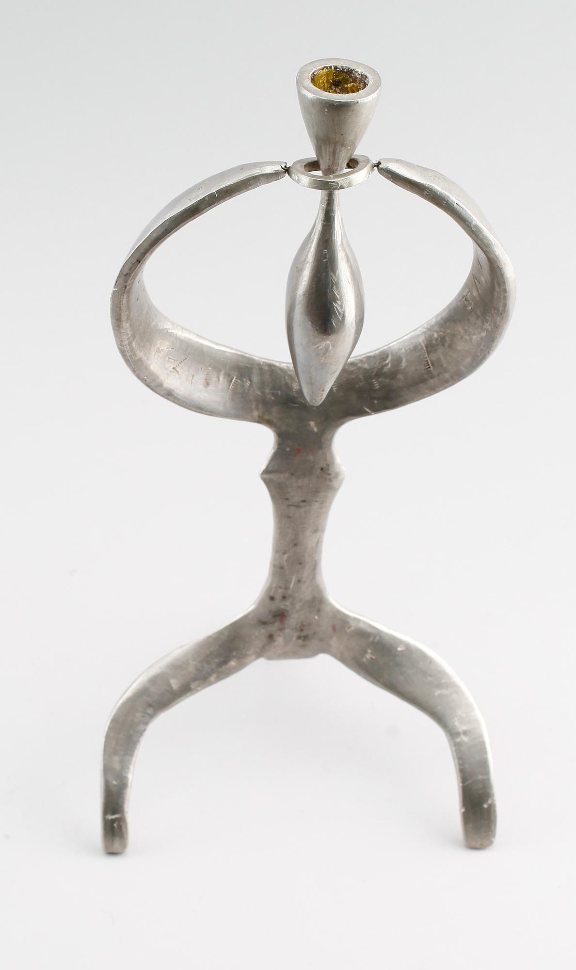 LJUSSTAKE, tenn, Rolf Svedberg, monogramsignerad.