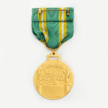 Medalj, 18K guld, Sporrong, Stockholm, 1958.