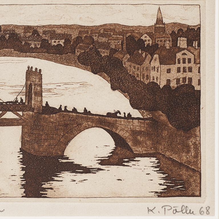 Kaljo Põllu, etching, sigend and dated -68.