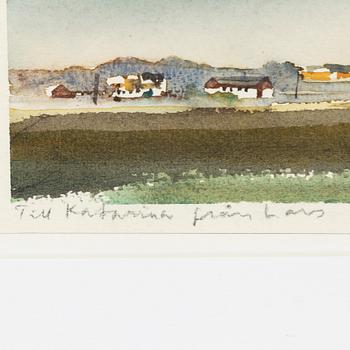 Lars Lerin, Landskap med hus.