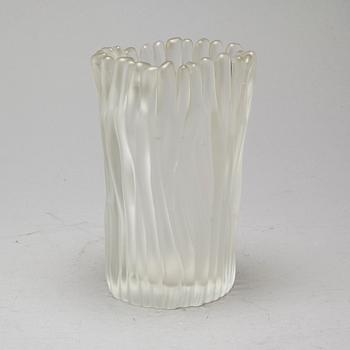 A glass vase by Tapio Wirkkala for Iittala, designed 1950.