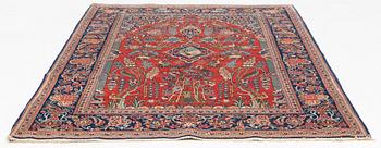 A semi-antique Kashan rug, approximately 200 x 134 cm.