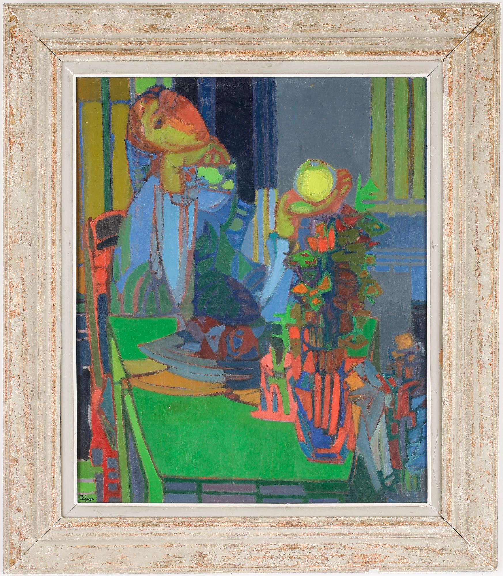 PIERRE-CESAR LAGAGE, Olja på duk. Sign P-C Lagage.