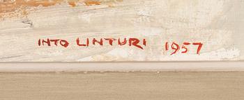 Into Linturi, oil on canvas, signed and dated 1957.